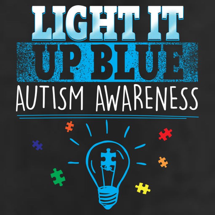 Light It Up Blue Autism Puzzle Bulb Adult Drive Performance Visor