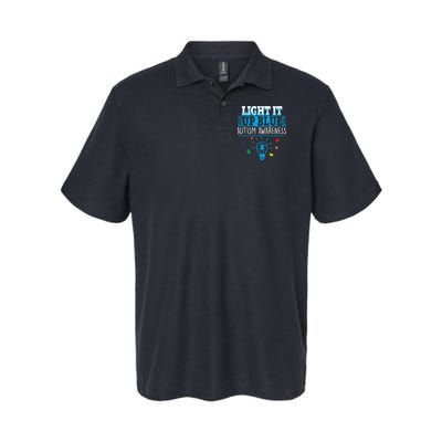 Light It Up Blue Autism Puzzle Bulb Polo