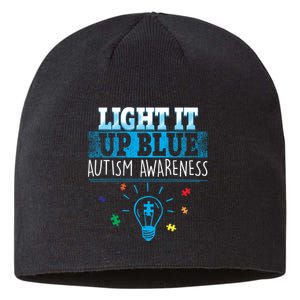 Light It Up Blue Autism Puzzle Bulb Sustainable Beanie