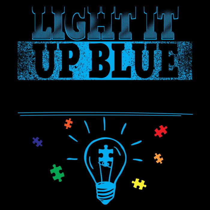 Light It Up Blue Autism Puzzle Bulb 16oz Travel Tumbler