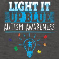 Light It Up Blue Autism Puzzle Bulb Vector Backpack