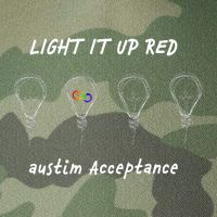 Light It Up Red Autism Acceptance Legacy Tie Dye Trucker Hat
