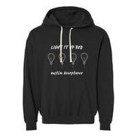 Light It Up Red Autism Acceptance Garment-Dyed Fleece Hoodie