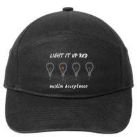 Light It Up Red Autism Acceptance 7-Panel Snapback Hat