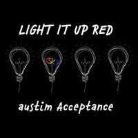 Light It Up Red Autism Acceptance 7-Panel Snapback Hat