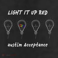 Light It Up Red Autism Acceptance Adult Drive Performance Visor