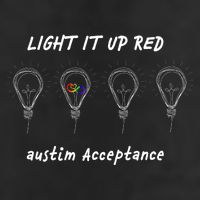 Light It Up Red Autism Acceptance Knit Cap Winter Beanie