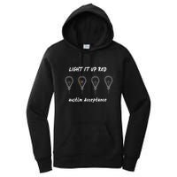 Light It Up Red Autism Acceptance Women's Pullover Hoodie