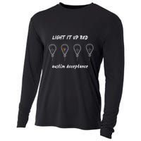 Light It Up Red Autism Acceptance Cooling Performance Long Sleeve Crew