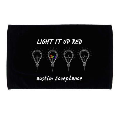 Light It Up Red Autism Acceptance Microfiber Hand Towel