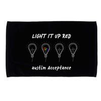 Light It Up Red Autism Acceptance Microfiber Hand Towel