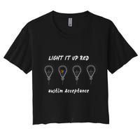 Light It Up Red Autism Acceptance Crop Top
