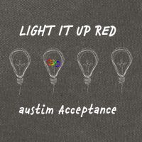 Light It Up Red Autism Acceptance Cotton Canvas Backpack