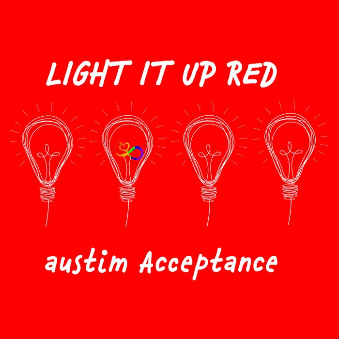Light It Up Red Autism Acceptance Apron