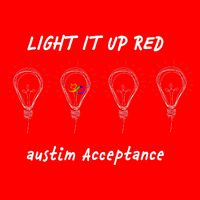 Light It Up Red Autism Acceptance Sweatshirt