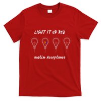 Light It Up Red Autism Acceptance T-Shirt