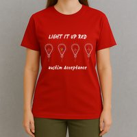Light It Up Red Autism Acceptance T-Shirt