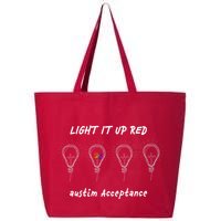 Light It Up Red Autism Acceptance 25L Jumbo Tote