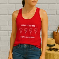 Light It Up Red Autism Acceptance Womens Tank Top