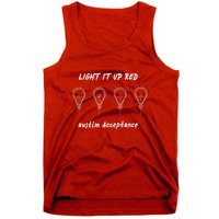 Light It Up Red Autism Acceptance Tank Top