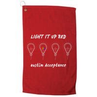 Light It Up Red Autism Acceptance Golf Towel
