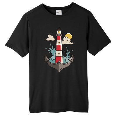 Lighthouse Anchor Ocean Tall Fusion ChromaSoft Performance T-Shirt