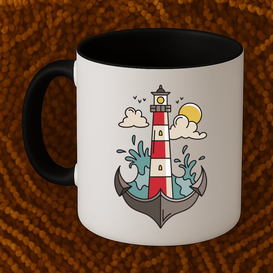 Lighthouse Anchor Ocean Mug