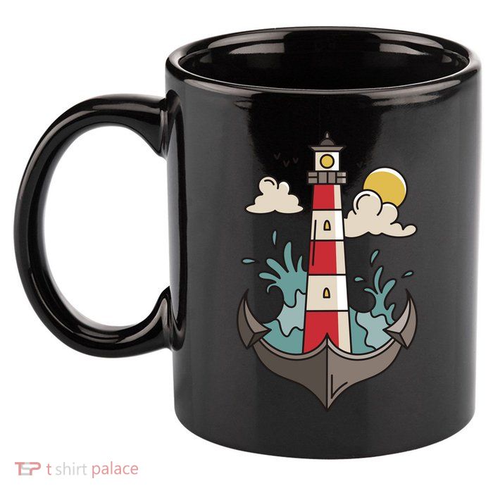 Lighthouse Anchor Ocean 11oz C Handle Ceramic Mug