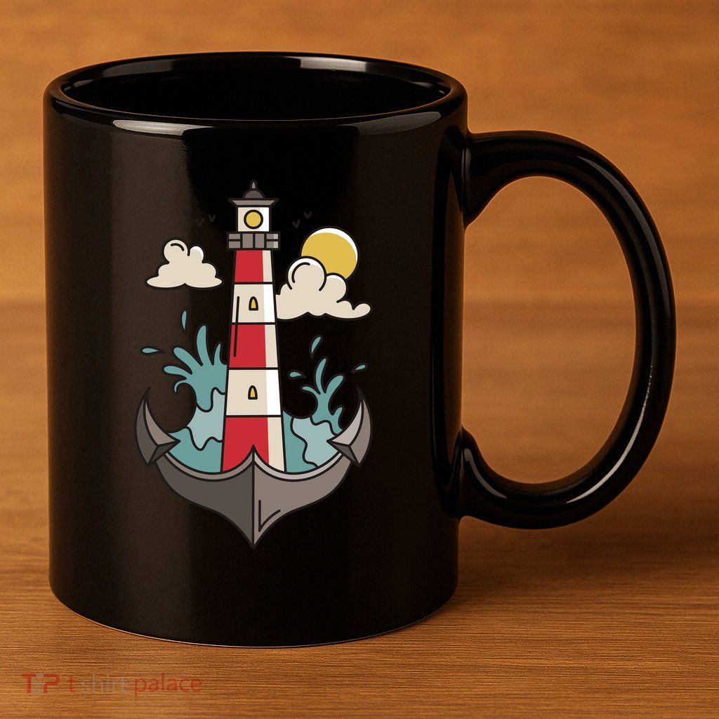 Lighthouse Anchor Ocean 11oz C Handle Ceramic Mug