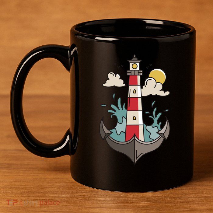 Lighthouse Anchor Ocean 11oz C Handle Ceramic Mug