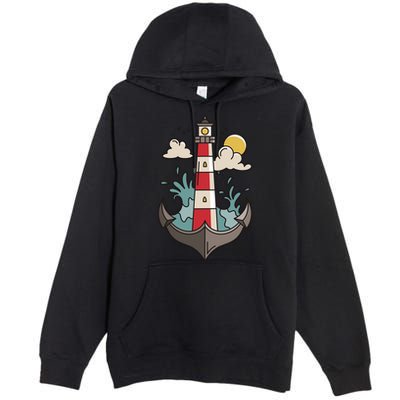 Lighthouse Anchor Ocean Premium Pullover Hoodie