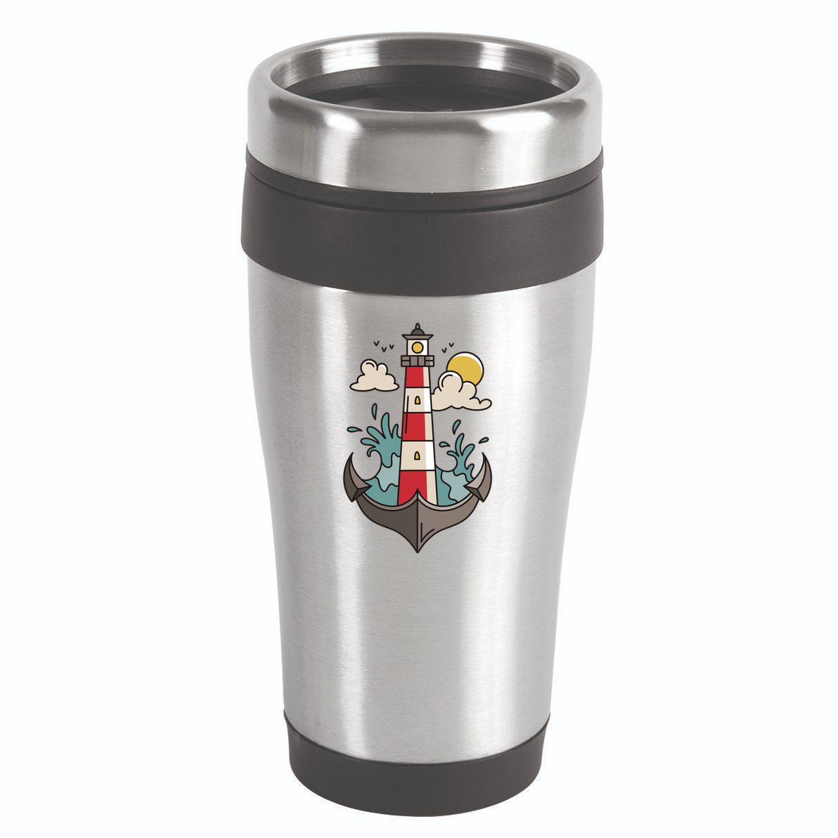 Lighthouse Anchor Ocean 16oz Travel Tumbler