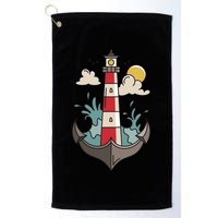 Lighthouse Anchor Ocean Golf Towel
