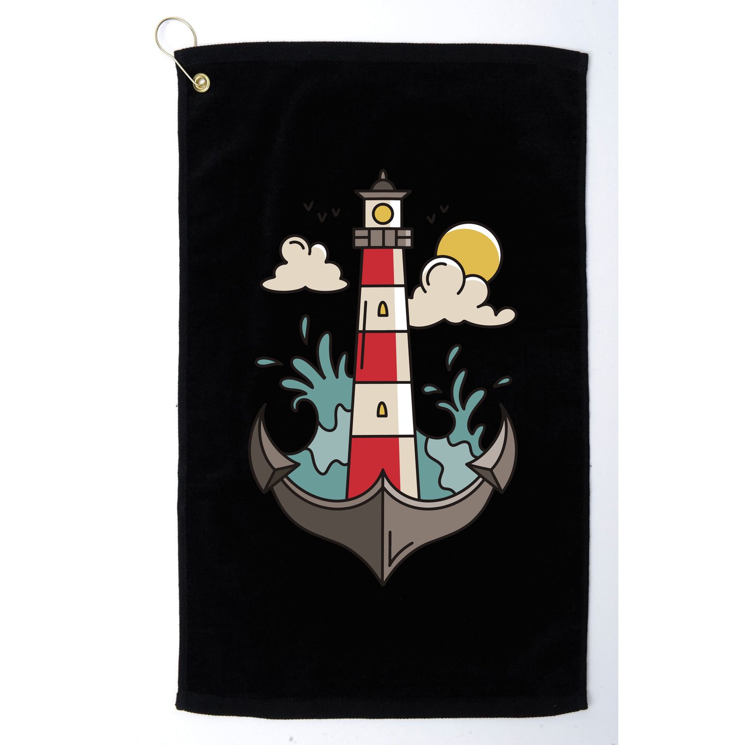 Lighthouse Anchor Ocean Golf Towel