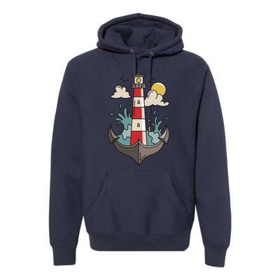 Lighthouse Anchor Ocean Premium Hoodie