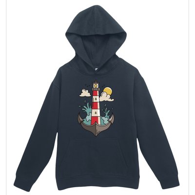 Lighthouse Anchor Ocean Urban Pullover Hoodie