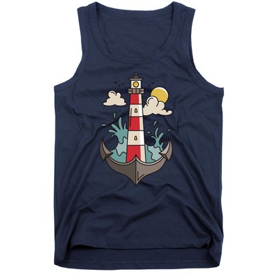 Lighthouse Anchor Ocean Tank Top