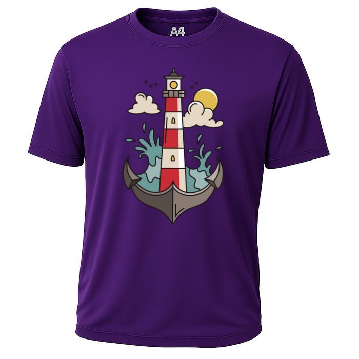 Lighthouse Anchor Ocean Cooling Performance Crew T-Shirt