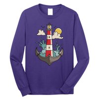 Lighthouse Anchor Ocean Long Sleeve Shirt