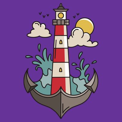 Lighthouse Anchor Ocean T-Shirt