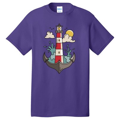 Lighthouse Anchor Ocean Tall T-Shirt