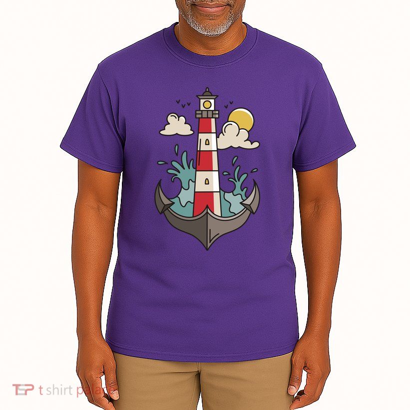Lighthouse Anchor Ocean Tall T-Shirt
