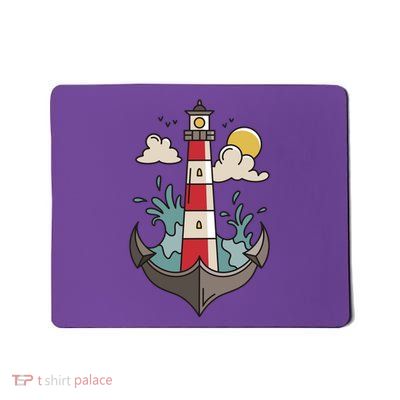 Lighthouse Anchor Ocean Mousepad