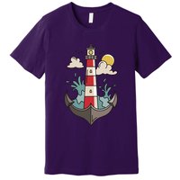 Lighthouse Anchor Ocean Premium T-Shirt