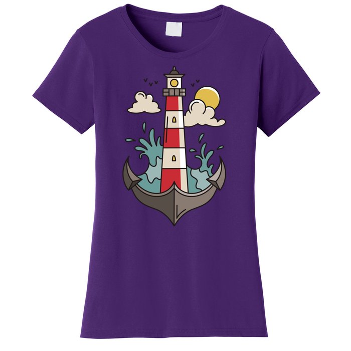 Lighthouse Anchor Ocean Women's T-Shirt