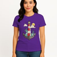 Lighthouse Anchor Ocean Womens T-Shirt