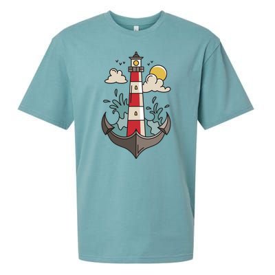 Lighthouse Anchor Ocean Sueded Cloud Jersey T-Shirt