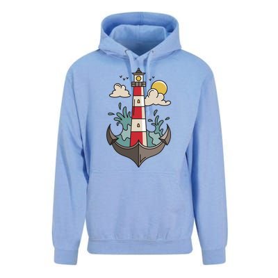 Lighthouse Anchor Ocean Unisex Surf Hoodie