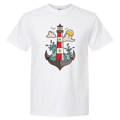 Lighthouse Anchor Ocean Garment-Dyed Heavyweight T-Shirt