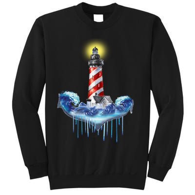 Lighthouse Anchor Water Color Sweatshirt
